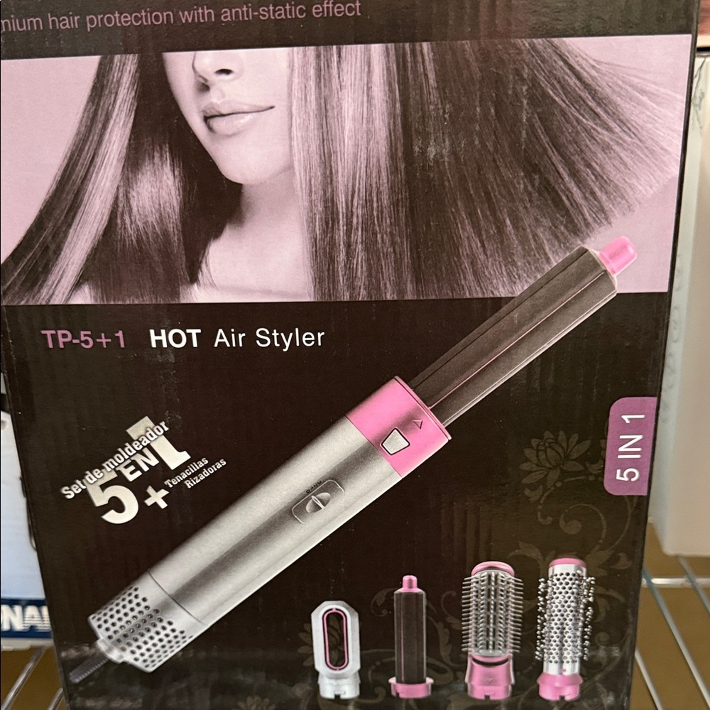 HOT Air Styler 5-in-1 Hair Tool - Pink/Silver